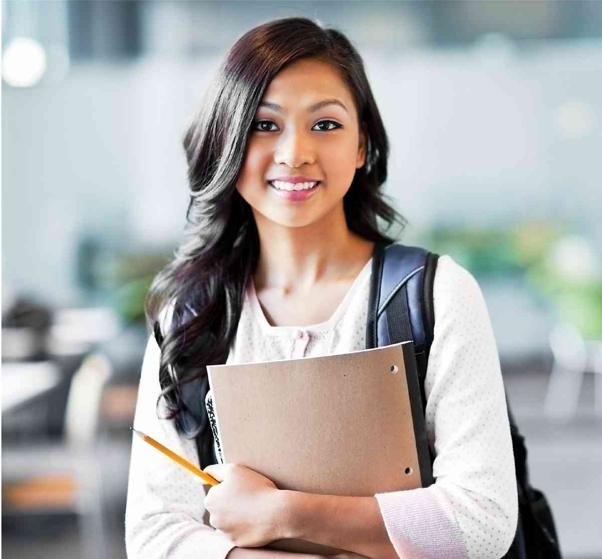 A gorgeous girl looking with cute smile and searching for career advancement