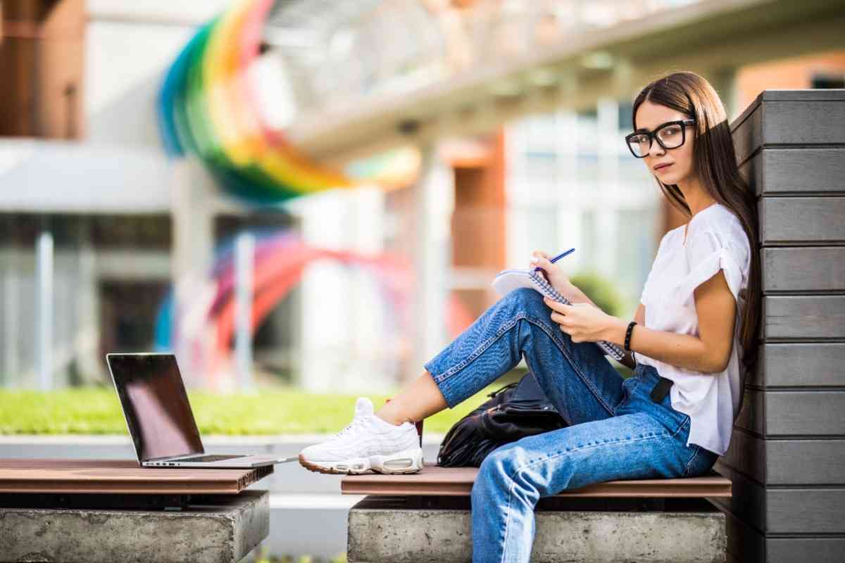 Dedicated student preparing for classes at an international university